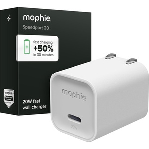 image:imageMophie Speedport70 GAN USBC Charger Block  70W Fast Wall Charger 2 USBC PD Ports Compact Foldable Prongs Made with Recycled Materials for Smartphones Tablets Headphones20W